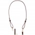 Bandoulière longues avec mousquetons, marron/or