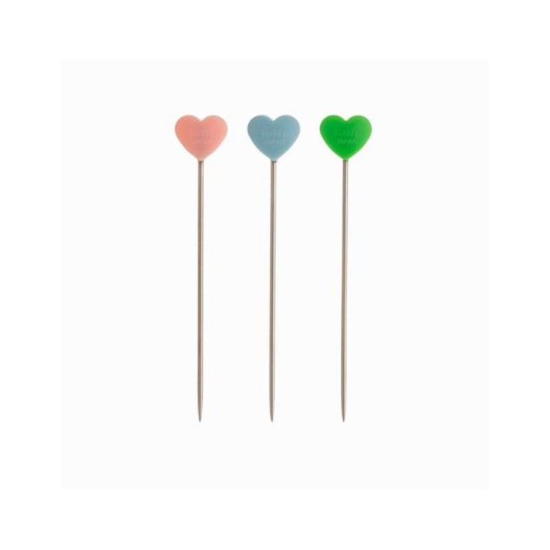 Epingles de marquage à bout rond coeur - Tulip (x9)
