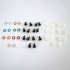Lot de 7 paires de yeux de sécurité colorés 12 mm