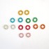 Lot de 7 paires de yeux de sécurité colorés 12 mm