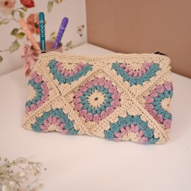 Kit Crochet Trousse Granny Bloom – Coffret Complet, Patron PDF